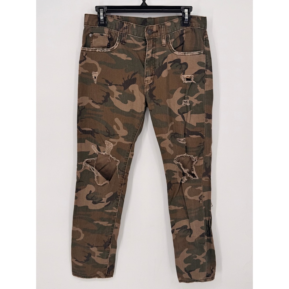 Denim & Supply Ralph Lauren Boyfriend Jeans Womens 25 Camo Distressed Cotton